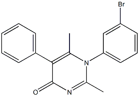 1-(3-bromophenyl)-2,6-dimethyl-5-phenyl-4(1H)-pyrimidinone Struktur