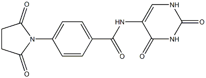 4-(2,5-dioxo-1-pyrrolidinyl)-N-(2,4-dioxo-1,2,3,4-tetrahydro-5-pyrimidinyl)benzamide Struktur