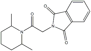 2-[2-(2,6-dimethyl-1-piperidinyl)-2-oxoethyl]-1H-isoindole-1,3(2H)-dione Struktur