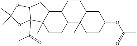 6b-acetyl-4a,6a,8,8-tetramethylhexadecahydro-1H-naphtho[2',1':4,5]indeno[1,2-d][1,3]dioxol-2-yl acetate Struktur