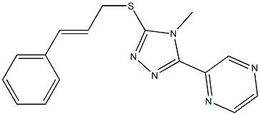 cinnamyl 4-methyl-5-(2-pyrazinyl)-4H-1,2,4-triazol-3-yl sulfide Struktur