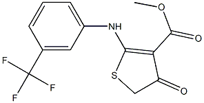 methyl 4-oxo-2-[3-(trifluoromethyl)anilino]-4,5-dihydro-3-thiophenecarboxylate Struktur