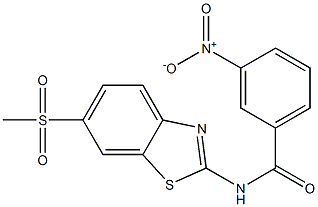 3-nitro-N-[6-(methylsulfonyl)-1,3-benzothiazol-2-yl]benzamide Struktur