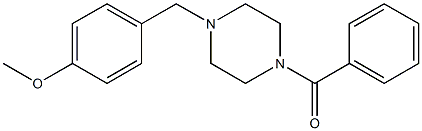 1-{[4-(methyloxy)phenyl]methyl}-4-(phenylcarbonyl)piperazine Struktur