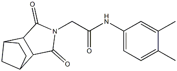 N-(3,4-dimethylphenyl)-2-(3,5-dioxo-4-azatricyclo[5.2.1.0~2,6~]dec-4-yl)acetamide Struktur