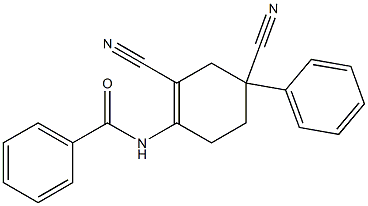 N-(2,4-dicyano-4-phenyl-1-cyclohexen-1-yl)benzamide Struktur