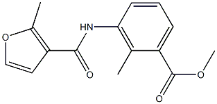 methyl 2-methyl-3-[(2-methyl-3-furoyl)amino]benzoate Struktur