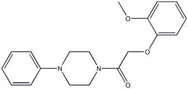 1-[(2-methoxyphenoxy)acetyl]-4-phenylpiperazine Struktur