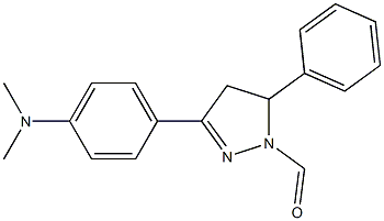 3-[4-(dimethylamino)phenyl]-5-phenyl-4,5-dihydro-1H-pyrazole-1-carbaldehyde Struktur