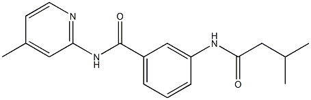 3-[(3-methylbutanoyl)amino]-N-(4-methyl-2-pyridinyl)benzamide Struktur