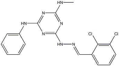 2,3-dichlorobenzaldehyde [4-anilino-6-(methylamino)-1,3,5-triazin-2-yl]hydrazone Struktur