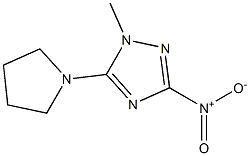 3-nitro-1-methyl-5-(1-pyrrolidinyl)-1H-1,2,4-triazole Struktur