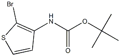 tert-butyl 2-bromo-3-thienylcarbamate Struktur