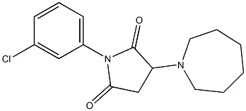 3-(1-azepanyl)-1-(3-chlorophenyl)-2,5-pyrrolidinedione Struktur