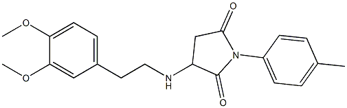 3-{[2-(3,4-dimethoxyphenyl)ethyl]amino}-1-(4-methylphenyl)-2,5-pyrrolidinedione Struktur