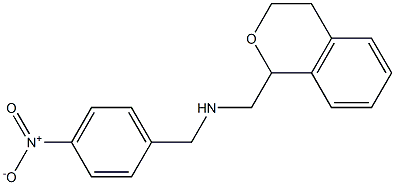 N-(3,4-dihydro-1H-isochromen-1-ylmethyl)-N-(4-nitrobenzyl)amine Struktur