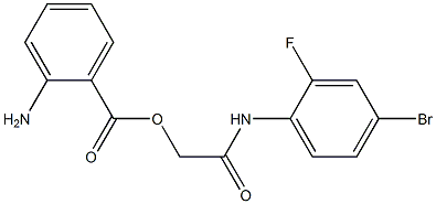 2-(4-bromo-2-fluoroanilino)-2-oxoethyl 2-aminobenzoate Struktur