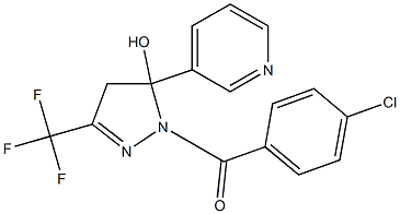 1-(4-chlorobenzoyl)-5-(3-pyridinyl)-3-(trifluoromethyl)-4,5-dihydro-1H-pyrazol-5-ol Struktur