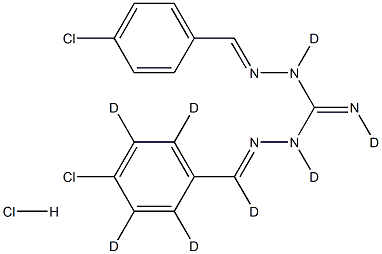 1,3-Bis[(4-chlorobenzylidene)amino]guanidine-d8  monohydrochloride Struktur