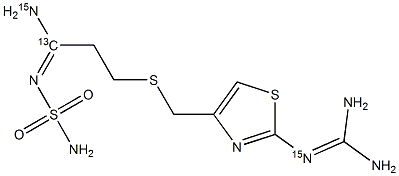 Famotidine-15N2-13C Struktur