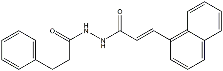 (E)-3-(1-naphthyl)-N'-(3-phenylpropanoyl)-2-propenohydrazide Struktur