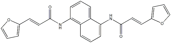 (E)-3-(2-furyl)-N-(5-{[(E)-3-(2-furyl)-2-propenoyl]amino}-1-naphthyl)-2-propenamide Struktur