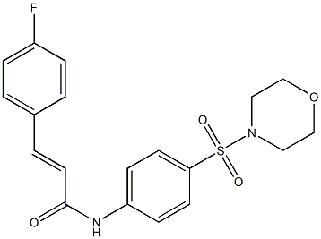 (E)-3-(4-fluorophenyl)-N-[4-(4-morpholinylsulfonyl)phenyl]-2-propenamide Struktur