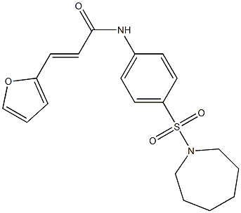 (E)-N-[4-(1-azepanylsulfonyl)phenyl]-3-(2-furyl)-2-propenamide Struktur