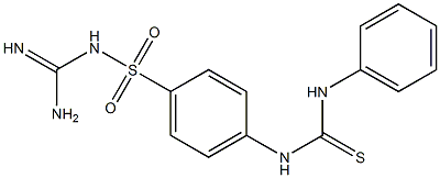 {[amino(imino)methyl]amino}{4-[(anilinocarbothioyl)amino]phenyl}dioxo-lambda~6~-sulfane Struktur