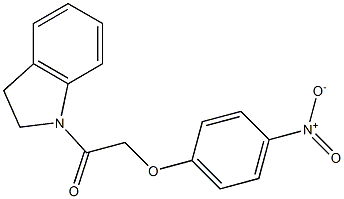 1-(2,3-dihydro-1H-indol-1-yl)-2-(4-nitrophenoxy)-1-ethanone Struktur