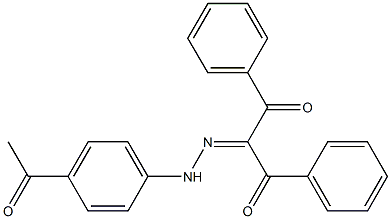 1,3-diphenyl-1,2,3-propanetrione 2-[N-(4-acetylphenyl)hydrazone] Struktur