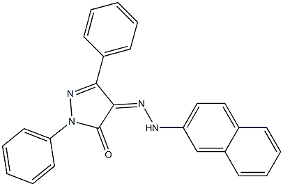 1,3-diphenyl-1H-pyrazole-4,5-dione 4-[N-(2-naphthyl)hydrazone] Struktur