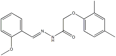 2-(2,4-dimethylphenoxy)-N'-[(E)-(2-methoxyphenyl)methylidene]acetohydrazide Struktur