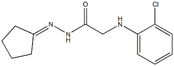 2-(2-chloroanilino)-N'-cyclopentylideneacetohydrazide Struktur