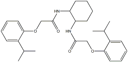 2-(2-isopropylphenoxy)-N-(2-{[2-(2-isopropylphenoxy)acetyl]amino}cyclohexyl)acetamide Struktur