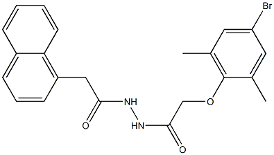 2-(4-bromo-2,6-dimethylphenoxy)-N'-[2-(1-naphthyl)acetyl]acetohydrazide Struktur