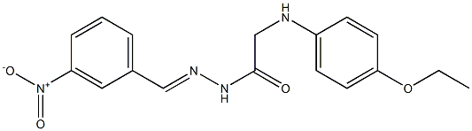 2-(4-ethoxyanilino)-N'-[(E)-(3-nitrophenyl)methylidene]acetohydrazide Struktur