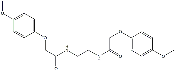 2-(4-methoxyphenoxy)-N-(2-{[2-(4-methoxyphenoxy)acetyl]amino}ethyl)acetamide Struktur