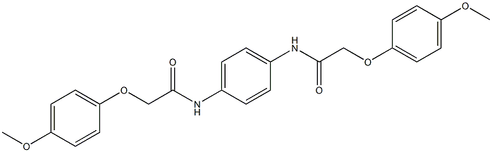 2-(4-methoxyphenoxy)-N-(4-{[2-(4-methoxyphenoxy)acetyl]amino}phenyl)acetamide Struktur