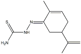 2-(5-isopropenyl-2-methyl-2-cyclohexen-1-ylidene)-1-hydrazinecarbothioamide Struktur