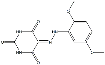 2,4,5,6(1H,3H)-pyrimidinetetrone 5-[N-(2,5-dimethoxyphenyl)hydrazone] Struktur