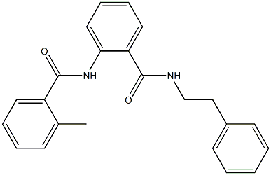 2-[(2-methylbenzoyl)amino]-N-phenethylbenzamide Struktur