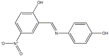 2-{[(4-hydroxyphenyl)imino]methyl}-4-nitrophenol Struktur