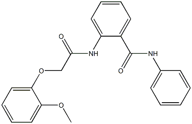 2-{[2-(2-methoxyphenoxy)acetyl]amino}-N-phenylbenzamide Struktur