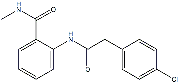 2-{[2-(4-chlorophenyl)acetyl]amino}-N-methylbenzamide Struktur