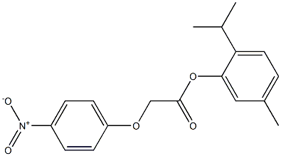 2-isopropyl-5-methylphenyl 2-(4-nitrophenoxy)acetate Struktur