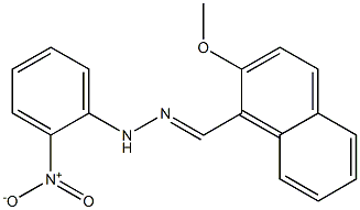 2-methoxy-1-naphthaldehyde N-(2-nitrophenyl)hydrazone Struktur