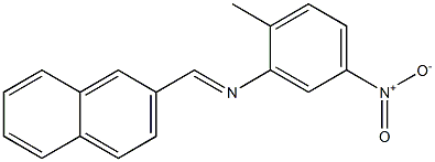 N-(2-methyl-5-nitrophenyl)-N-[(E)-2-naphthylmethylidene]amine Struktur