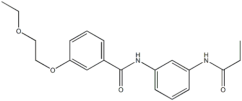 3-(2-ethoxyethoxy)-N-[3-(propionylamino)phenyl]benzamide Struktur