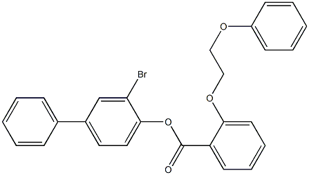 3-bromo[1,1'-biphenyl]-4-yl 2-(2-phenoxyethoxy)benzoate Struktur